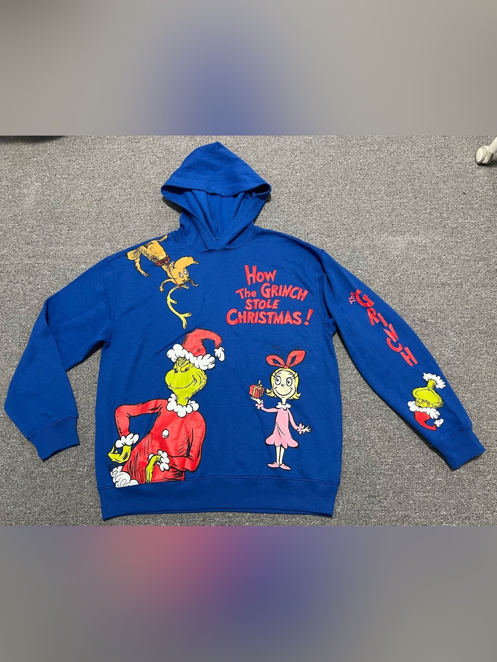 'How Stole Christmas' Blue Hoodie Adult M